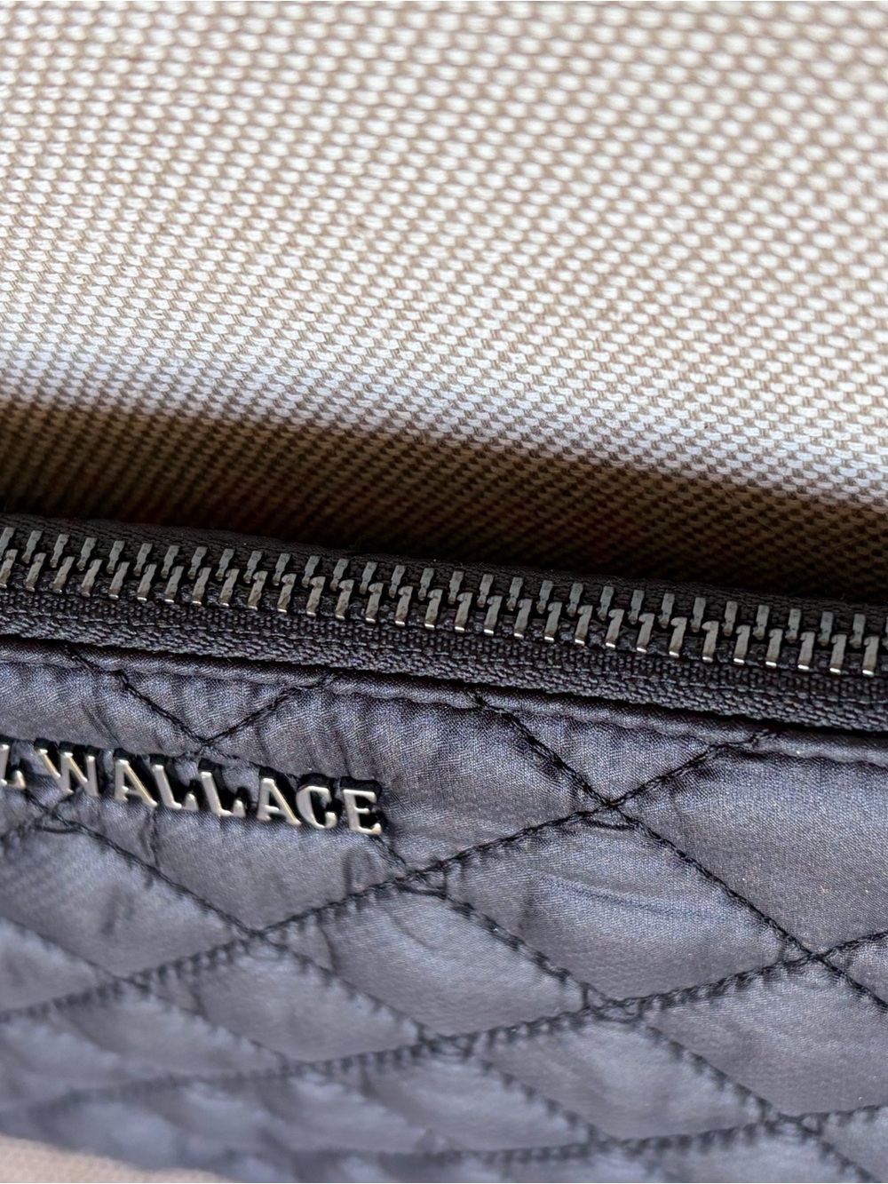 MZ Wallace Black Quilted Crossbody with Chain Strap Zip closure lightweight - Picture 3 of 16